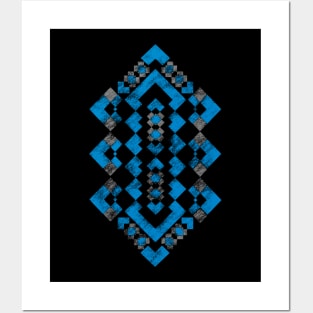 Navajo Geometric Tribal Pattern Earth Toned Tribal Posters and Art